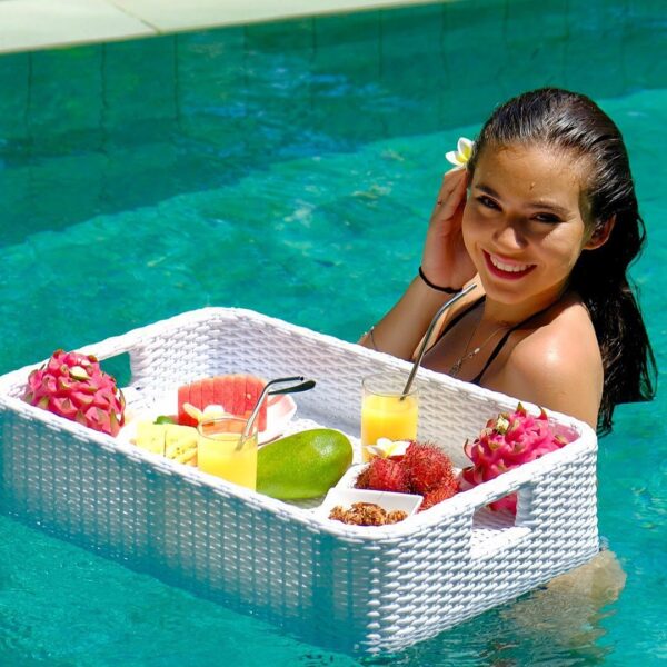 Δίσκος Πισίνας Ορθογώνιος Floating Breakfast Tray 60x45cm (Jacuzzi & Champaign)